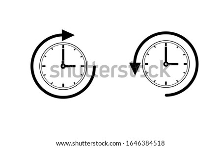 Rotate clockwise and rotate counterclockwise.vector icon.