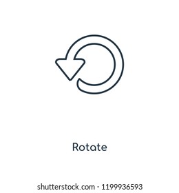 Rotate concept line icon. Linear Rotate concept outline symbol design. This simple element illustration can be used for web and mobile UI/UX.