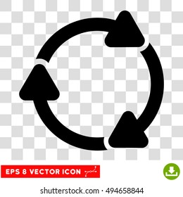 Rotate CW round icon. Vector EPS illustration style is flat iconic symbol, black color, transparent background.