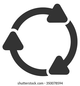 Rotate Cw vector icon. Style is flat symbol, gray color, rounded angles, white background.