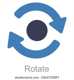 Rotate and direction icon concept