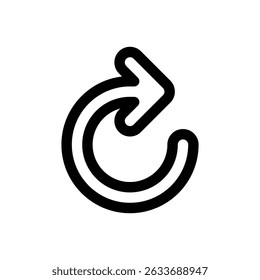 Rotate. Editable stroke vector icon.