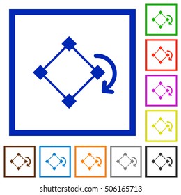 Rotate element flat color icons in square frames