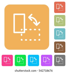 Rotate element icons on rounded square vivid color backgrounds.