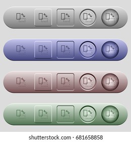 Rotate element icons on rounded horizontal menu bars in different colors and button styles