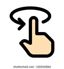 Rotate finger anticlockwise