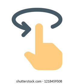 Rotate finger anticlockwise