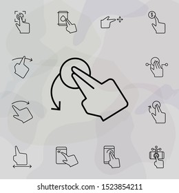 Rotate, finger, touch, gesture icon. Universal set of touch gesture for website design and development, app development