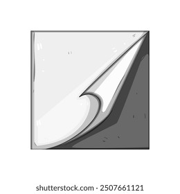 Dreh-Flip-Effekt-Cartoon. Buch Illusion, Perspektive Spiegel, Umkehrschalter drehen Flip-Effekt-Zeichen. einzelne Symbol, Vektorgrafik