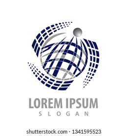 Rotate global technology concept design. Symbol graphic template element 