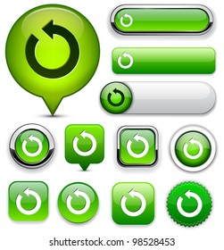 Rotate green design elements for website or app. Vector eps10.