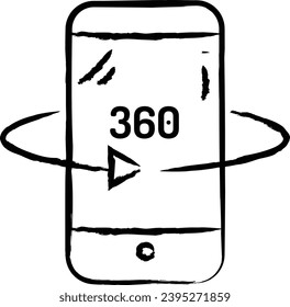 rotate hand drawn vector illustration
