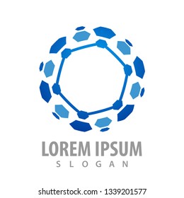 Rotate hexagon technology logo concept design. Symbol graphic template element 