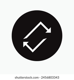Gira el ícono negro en Vector.