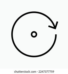 Rotate Icon. Clockwise, Arrow Symbol.