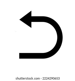 rotate icon isolated on white background, vector illustration