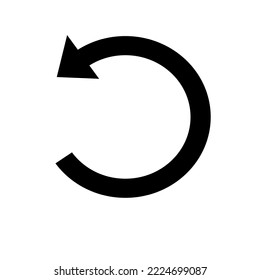 Rotate icon isolated on white background, vector illustration
