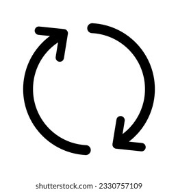 Rotate Icon. Isolated on white background. Vector