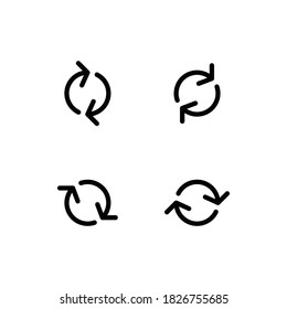 Rotate Icon Logo Illustration Vektorgrafik isoliert. Pfeil- und Navigationssymbol. Geeignet für Webdesign, Logo, App und Benutzeroberfläche. Bearbeitbarer Stroke und Pixel perfekt. EPS10.