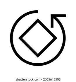 rotar icono o logotipo símbolo de signo aislado ilustración vectorial - iconos vectoriales de estilo negro de alta calidad