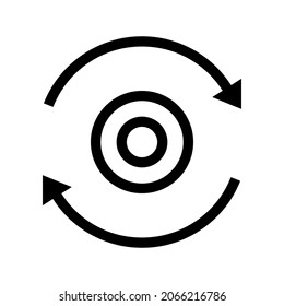 rotate icon or logo isolated sign symbol vector illustration - high quality black style vector icons
