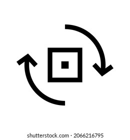 rotate icon or logo isolated sign symbol vector illustration - high quality black style vector icons