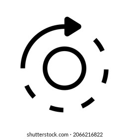 rotate icon or logo isolated sign symbol vector illustration - high quality black style vector icons