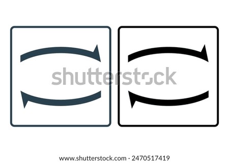 Rotate icon. icon related to edit tool. suitable for web site, app, user interfaces, printable etc. solid icon style. simple vector design editable