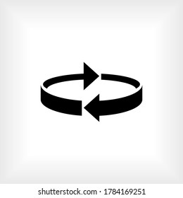 Symbol drehen. Rotation Symbol - Vektorgrafik.