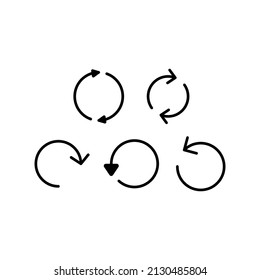 Rotate Icon Set Vector Symbol Design Illustration