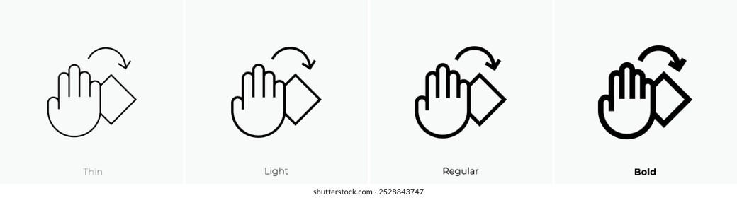 rotate icon. Thin, Light Regular And Bold style design isolated on white background