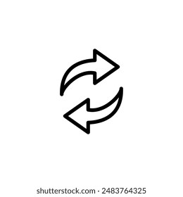 Girar el Vector de iconos. Icono de flecha. REHACER y DESHACER