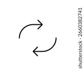 Rotate icon vector. Arrow icon. Refresh, Repeat, Loop icon.