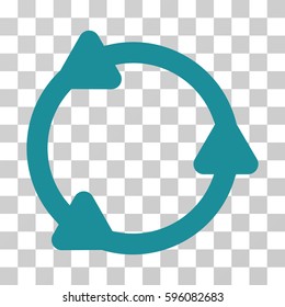 Rotate icon. Vector illustration style is flat iconic symbol, soft blue color, transparent background. Designed for web and software interfaces.