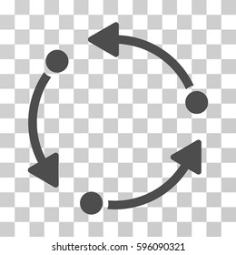 Rotate icon. Vector illustration style is flat iconic symbol, gray color, transparent background. Designed for web and software interfaces.