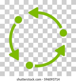 Rotate icon. Vector illustration style is flat iconic symbol, eco green color, transparent background. Designed for web and software interfaces.