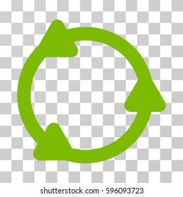 Rotate icon. Vector illustration style is flat iconic symbol, eco green color, transparent background. Designed for web and software interfaces.
