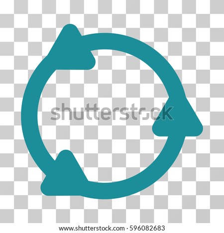 Rotate icon. Vector illustration style is flat iconic symbol, soft blue color, transparent background. Designed for web and software interfaces.