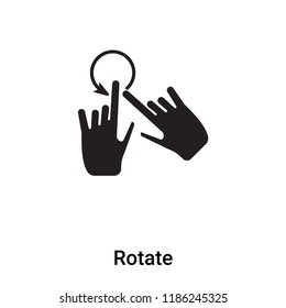 Rotate icon vector isolated on white background, logo concept of Rotate sign on transparent background, filled black symbol