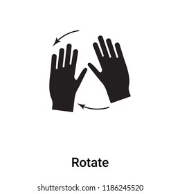 Rotate icon vector isolated on white background, logo concept of Rotate sign on transparent background, filled black symbol