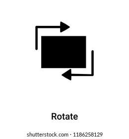 Rotate icon vector isolated on white background, logo concept of Rotate sign on transparent background, filled black symbol