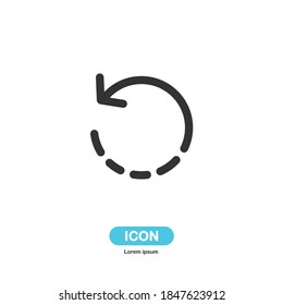 Rotar el vector de icono aislado en el fondo blanco.