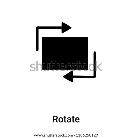 Rotate icon vector isolated on white background, logo concept of Rotate sign on transparent background, filled black symbol