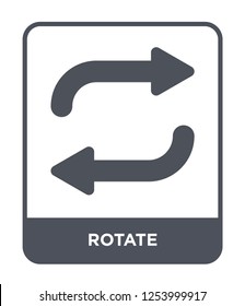 rotate icon vector on white background, rotate trendy filled icons from Geometry collection, rotate simple element illustration
