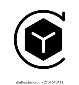 Ilustración de diseño de símbolo de Vector de ícono giratorio