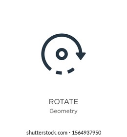 Rotate icon vector. Trendy flat rotate icon from geometry collection isolated on white background. Vector illustration can be used for web and mobile graphic design, logo, eps10