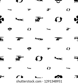 rotate icons pattern seamless white background. Included editable filled medical helicopter, helicopter, cloud sync, update, fan icons. rotate icons for web and mobile.