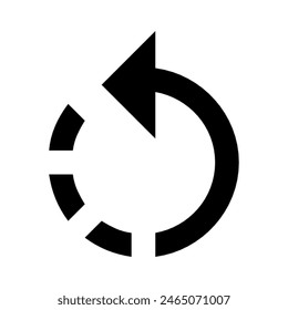 Rotate to left button icon vector design in eps 10