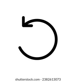 rotate left line icon logo for website, application, printing, document, poster design, etc, Suitable for web Design,Logo,App