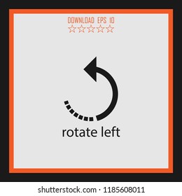 rotate left vector icon